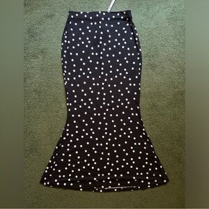 ASOS Black and White Polka Dot Maxi Skirt